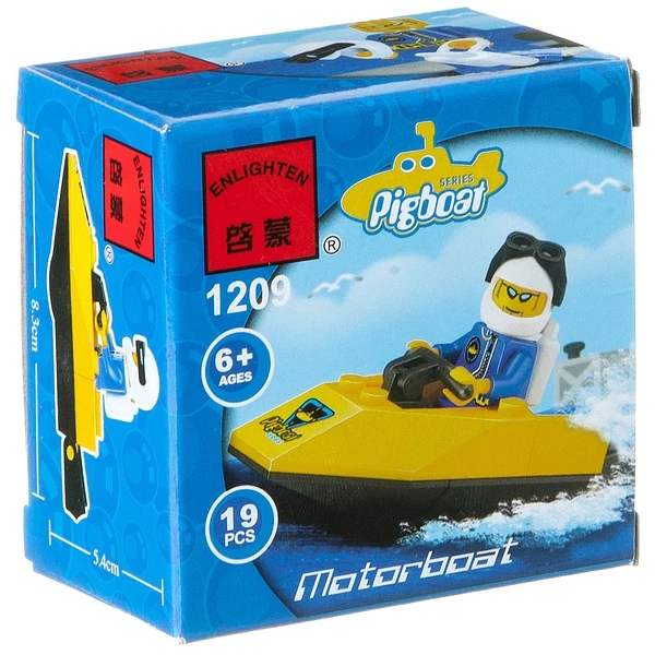 Констр. ENLIGHTEN пласт. Pigboat Series, 19 дет., BOX 7*7*4,5 см.