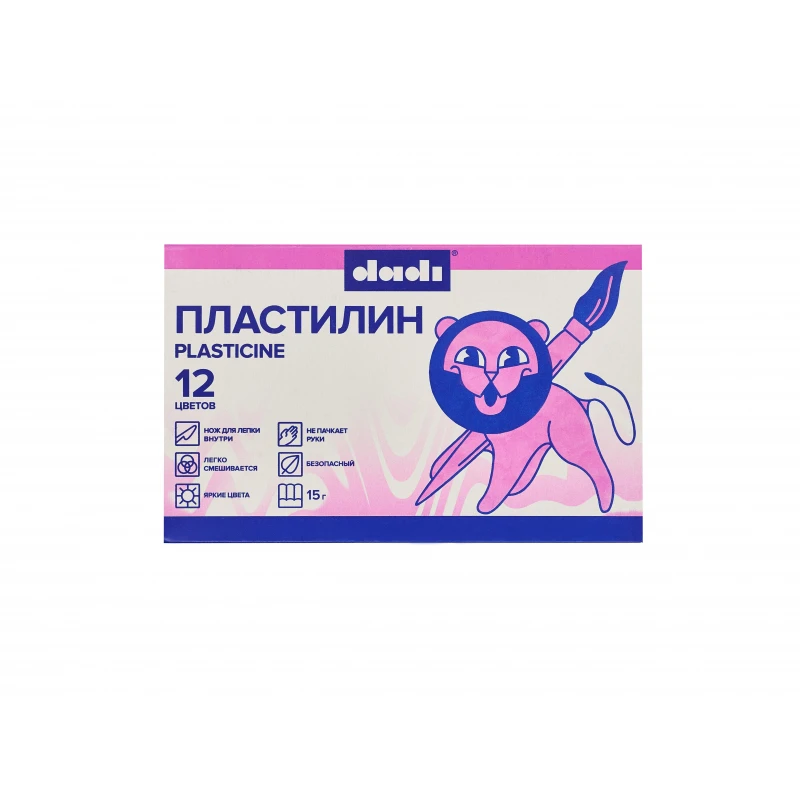 Пластилин классический dadi 15г 12 цв., DPL15-12A