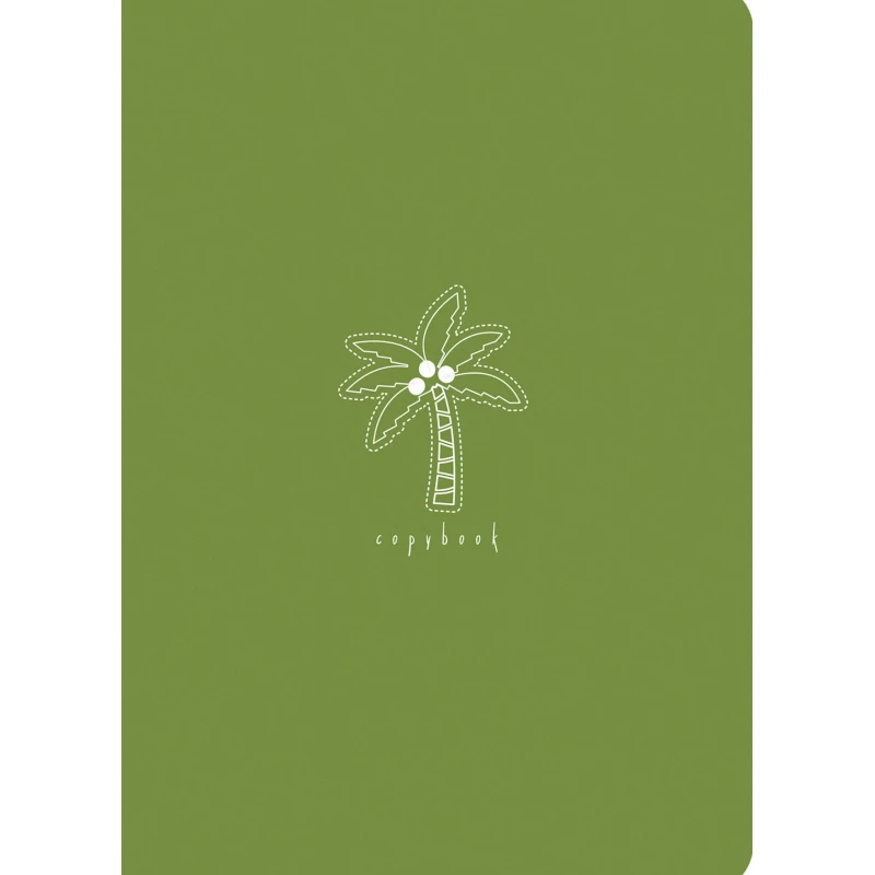 Тетрадь общая А5 40л,клетка,скрепка,обл.карт.Пальма С7148-07