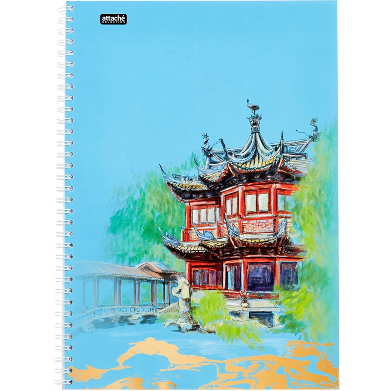 Бизнес-тетрадь А4,96л,кл,греб,ламин.обл. Attache Selection Travel China