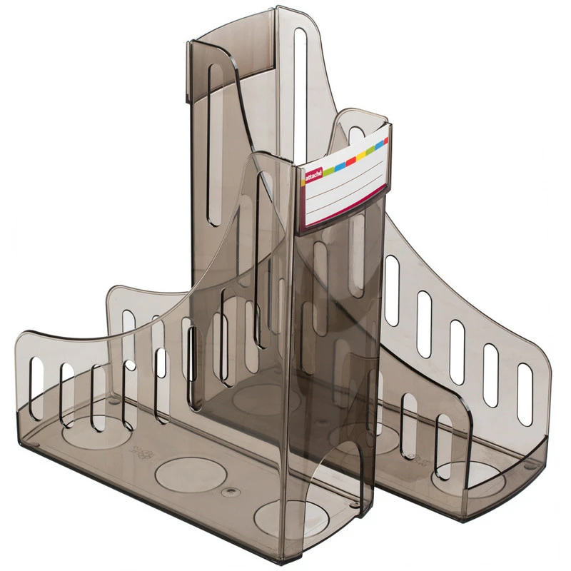 Вертикальный накопитель Attache 100мм тонировано-черный 2 шт/упк