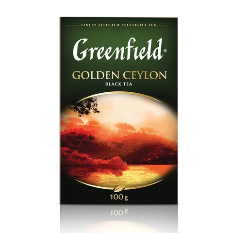 Чай GREENFIELD (Гринфилд) "Golden Ceylon ОРА", черный, листовой, 100