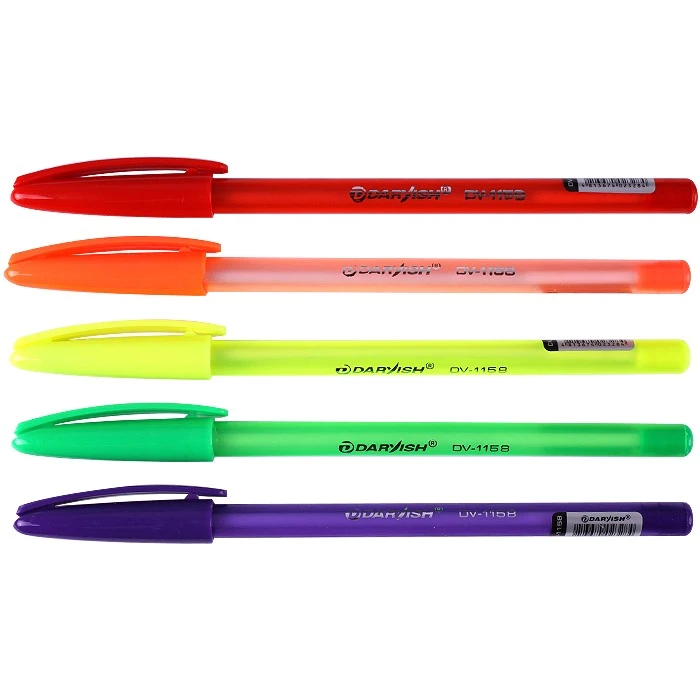 Ручка шариковая синяя на масляной основе "Darvish" корпус цветной с