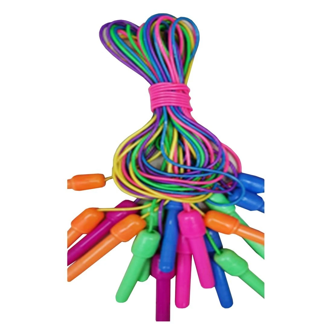 Скакалка, 2.5м, веревка пластик, ручки разноцветный под перламутр пластик, 4-5