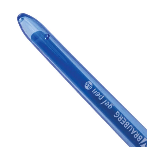 Ручка гелевая BRAUBERG DIAMOND, СИНЯЯ, игольчатый узел 0,5 мм, линия письма 0,25