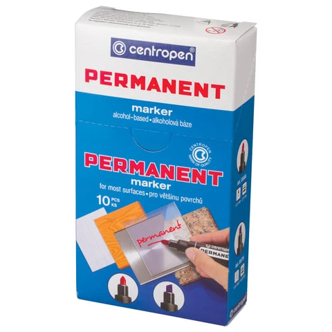 Маркер перманентный ЗЕЛЕНЫЙ CENTROPEN, круглый наконечник, 2,5 мм, 8566, 5 8566