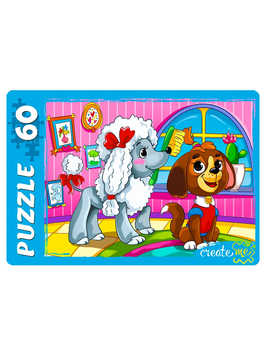 ПАЗЛЫ 60 элементов. ВЕСЁЛЫЕ ЩЕНКИ (Арт.У60-7200)