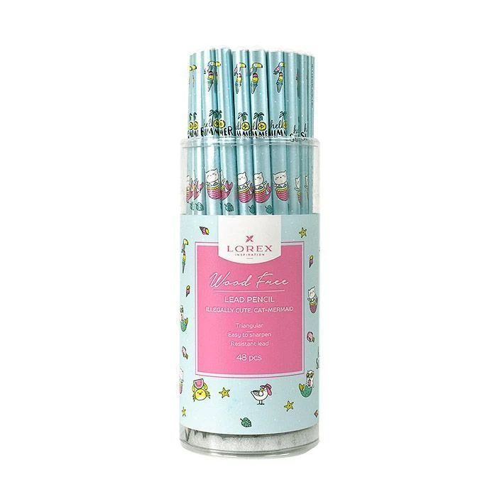 Карандаш чернографит. LOREХ WOOD FREE ILLEGALLY CUTE.CAT-MERMAID НВ заточенный Карандаш чернографит. LOREХ WOOD FREE ILLEGALLY CUTE.CAT-MERMAID НВ заточенный