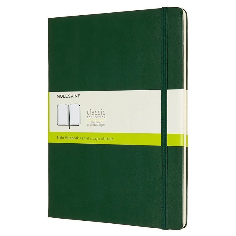 Блокнот Moleskine Classic XL, 192 стр., зеленый, нелинованный