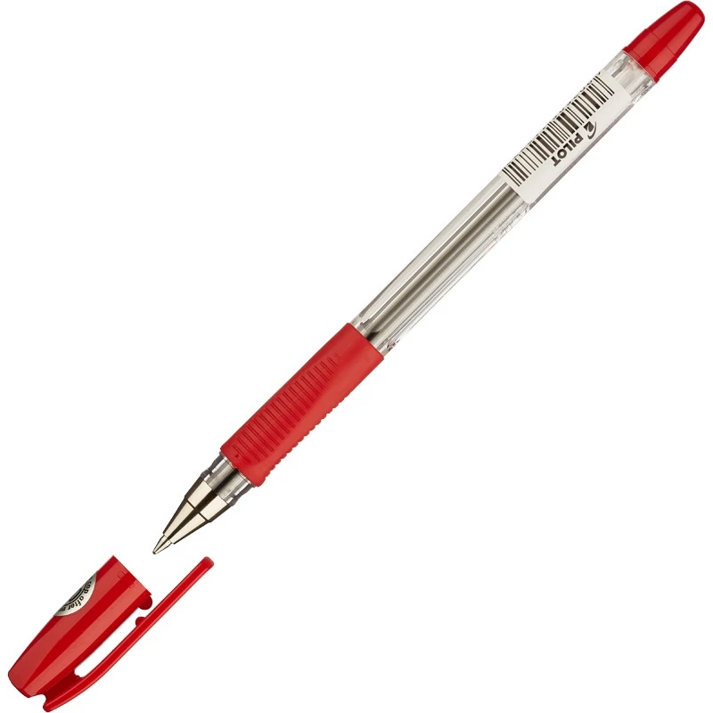 Ручка шариковая PILOT BPS-GP-F с резин.манжет. красный 0,32мм Япония штр. 