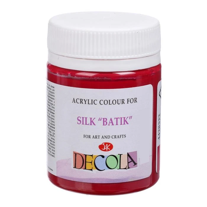 Краска по шелку "Батик", банка 50 мл, Decola, Розовая 4428322