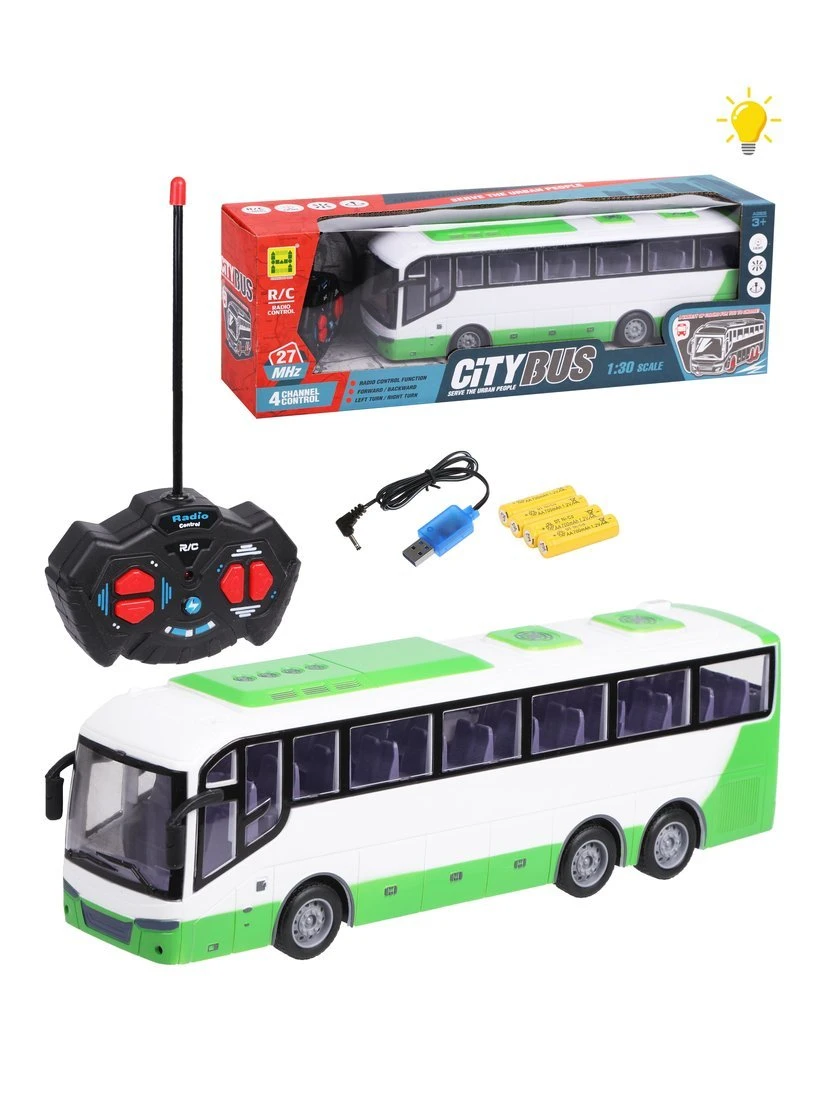 Автобус радиоуправляемый, 4 канала, свет, в комплекте: аккумулятор, USB шнур