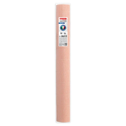 Бумага гофрированная (ИТАЛИЯ) 180 г/м2, нежно-розовая (17a2), 50х250 см,
