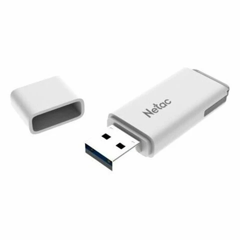 Флеш-диск 8 GB NETAC U185, USB 2.0, белый, NT03U185N-008G-20WH