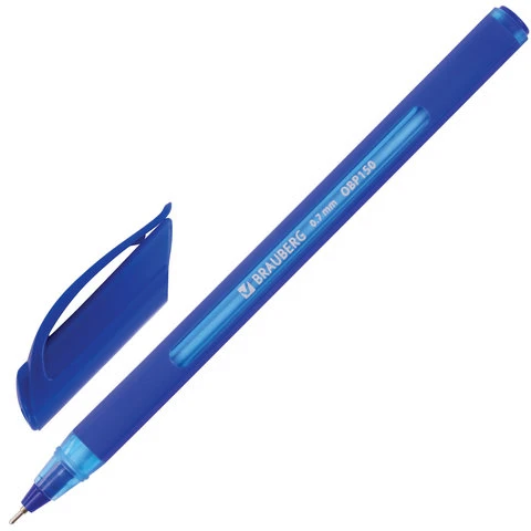 Ручка шариковая масляная BRAUBERG "Extra Glide Soft Blue", СИНЯЯ, узел