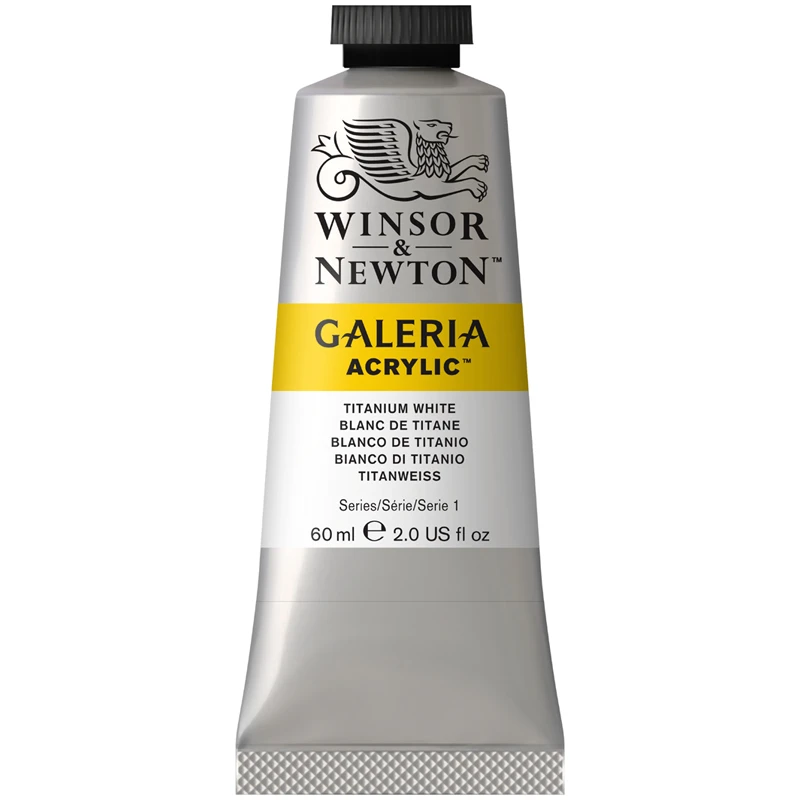 Краски акриловые Winsor&Newton "Galeria", 60 мл, туба, титановые