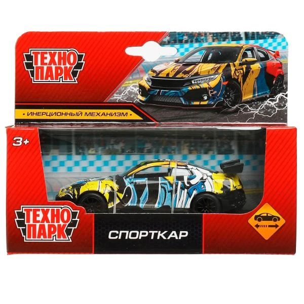 Машина металл СПОРТКАР, 11 см, инерция, в ассортименте, Технопарк