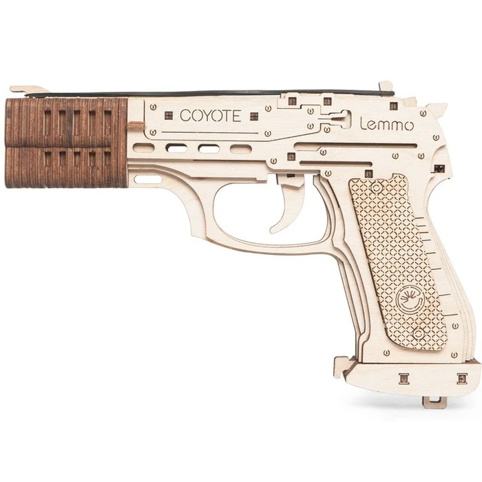 Деревянный конструктор «Койот», пистолет - резинкострел Деревянный конструктор «Койот», пистолет - резинкострел