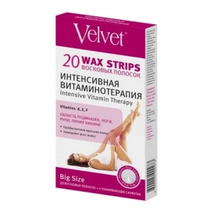 Velvet Восковые полоски для тела «Интенсивная витаминотерапия» (20 шт)/24 шт.,