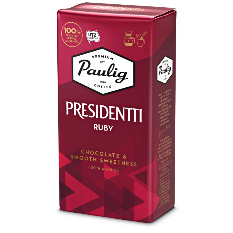 Кофе Paulig Presidentti Ruby молотый, 250г.