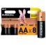 Батарейки DURACELL Basic, AA (LR06, 15А), алкалиновые, КОМПЛЕКТ 8 шт., в