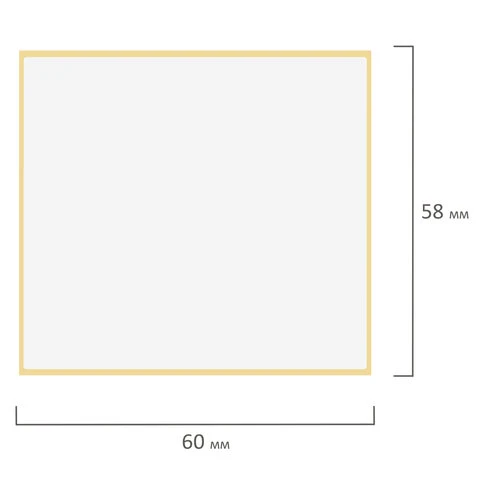 Этикетка ТермоТоп, для термопринтера и весов, 58х60х500 шт. (ролик),