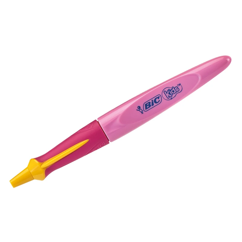 Ручка шариковая Bic "Kids Twist Girl" синяя, 1,0мм, розовый корпус,