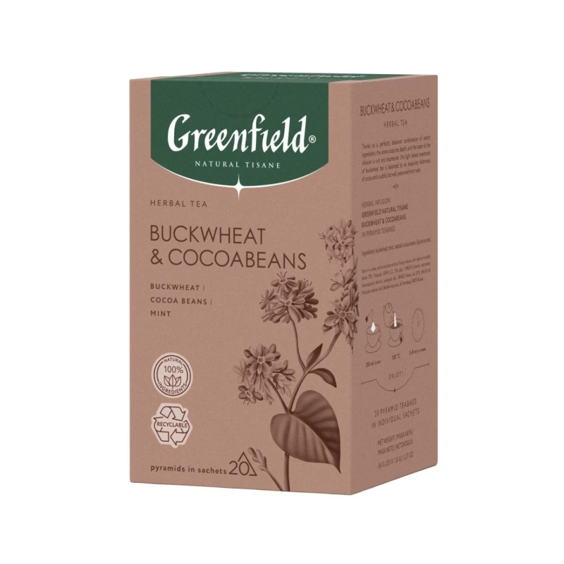 Чай Greenfield Natural Tisane Buckwheat & Cocoabeans травяной, 20 пак 1757-08