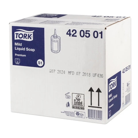 Картридж с жидким мылом одноразовый TORK (Система S1) Premium, 1 л, 421501,