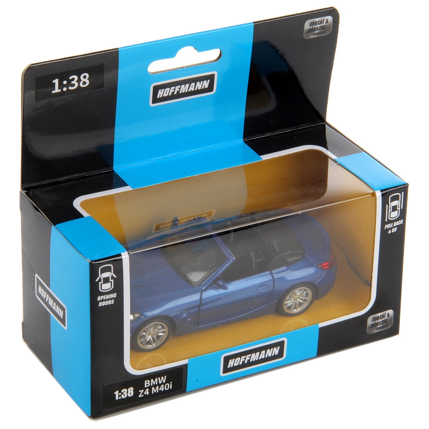 Машина металлическая 1:38 BMW Z4M40i инерция