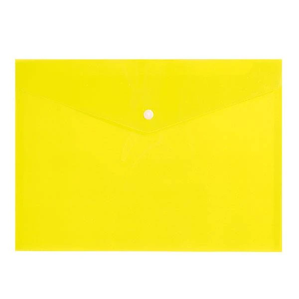 Пласт. конверты inФОРМАТ А4 желтый пластик 150мкм на кнопке: PK8015Y штр.: