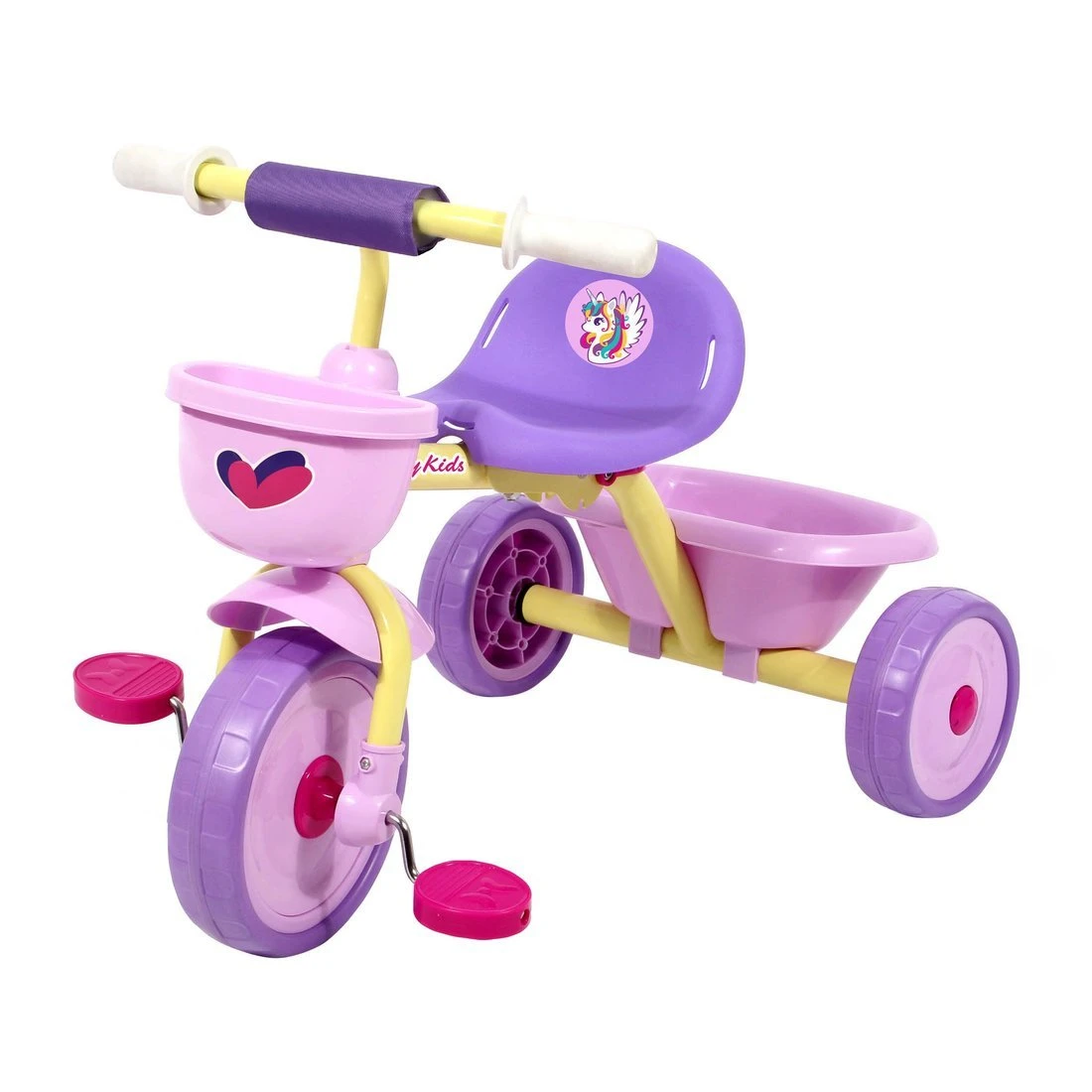 Велосипед 3-х колесный складной Primo Единорог, розово-сиреневый
