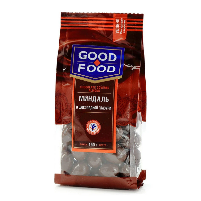 Орехи Миндаль в шоколадной глазури GF 150г