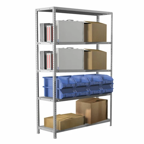 Стеллаж металлический BRABIX "MS KD-200/50-5", 2000х1000х500 мм, 5