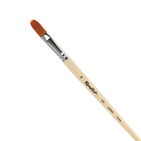 Кисть художественная ROUBLOFF (Рублев), синтетика, жесткая, овальная, № 14,