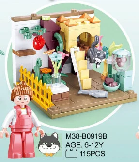 Конструктор пластиковый Sluban MINI Handcraft. Домик для кошечки (115 дет.,1