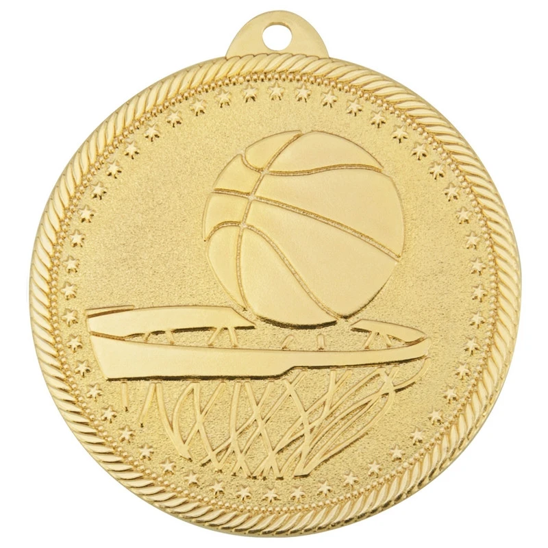 Медаль баскетбол 50 мм золото DC#MK299a-G