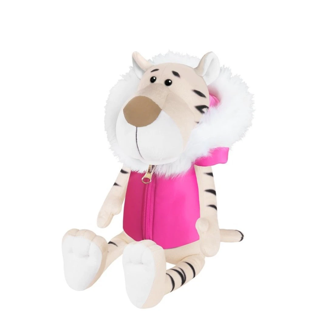 Мягкая Игрушка Maxitoys Luxury Белая Тигрица в Розовой Жилетке 24 см.