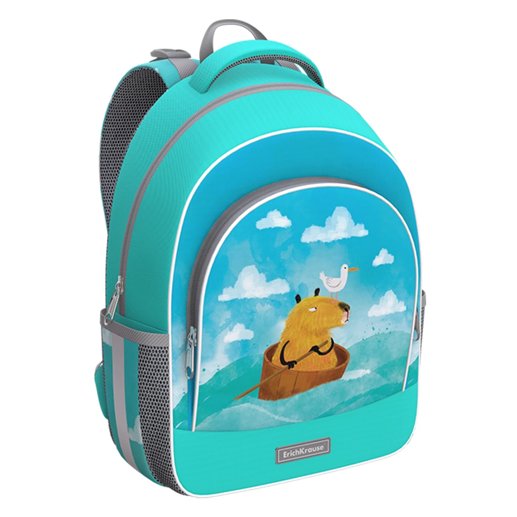 Ученический рюкзак с грудной перемычкой ErichKrause ErgoLine® 15L Capybara