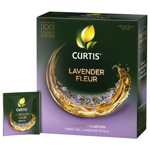 Чай CURTIS "Lavender Fleur" зеленый c лавандой, лепестками роз, 100