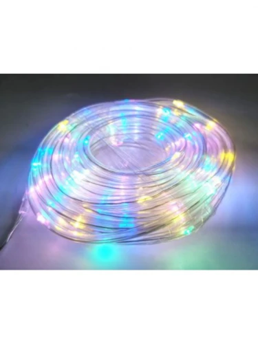 Гирлянда. Дюралайт, 8 м, прозрачный, 80 разноцветных ламп, на батарейках 3*AA.