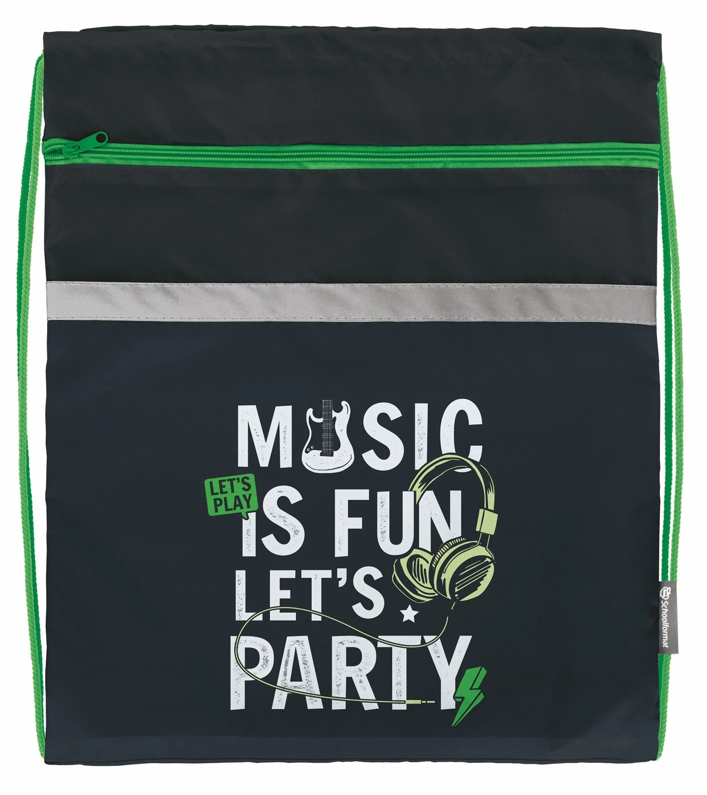 Мешок для обуви Schoolformat MUSIC 49х41 см для мальчиков большой с карманом