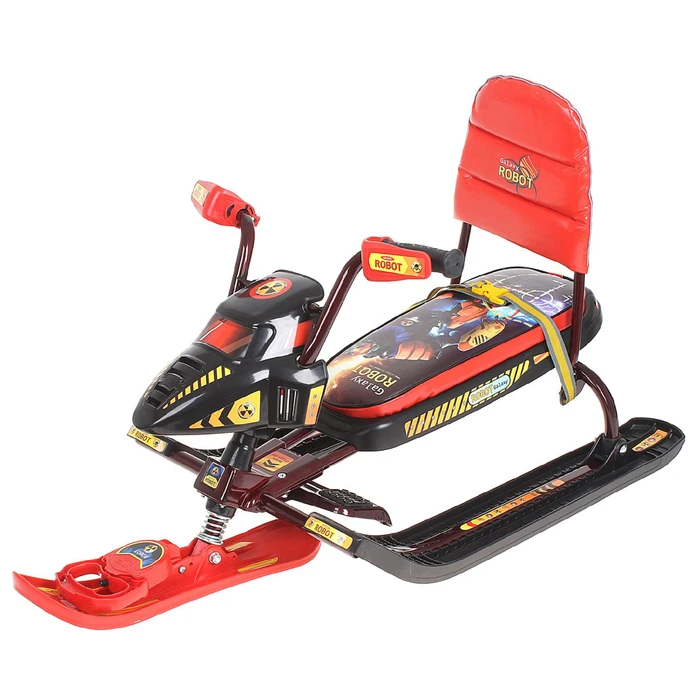 Снегокат Ника-Snowpatrol «Робот», цвет чёрный/красный