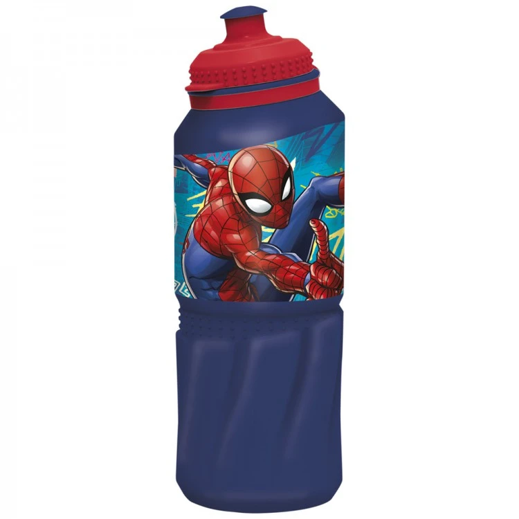 Бутылка пластиковая (спортивная 530 мл). Человек-паук Граффити
