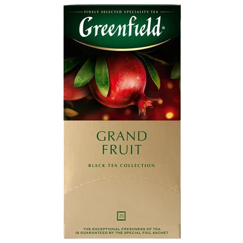 Чай GREENFIELD (Гринфилд) "Grand Fruit", черный, гранат-розмарин, 25