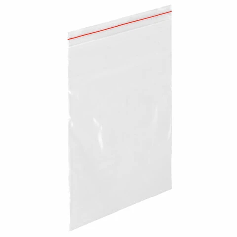Пакеты с замком ZIP-LOCK "зиплок", комплект 100 шт., 10х15 см, ПВД,