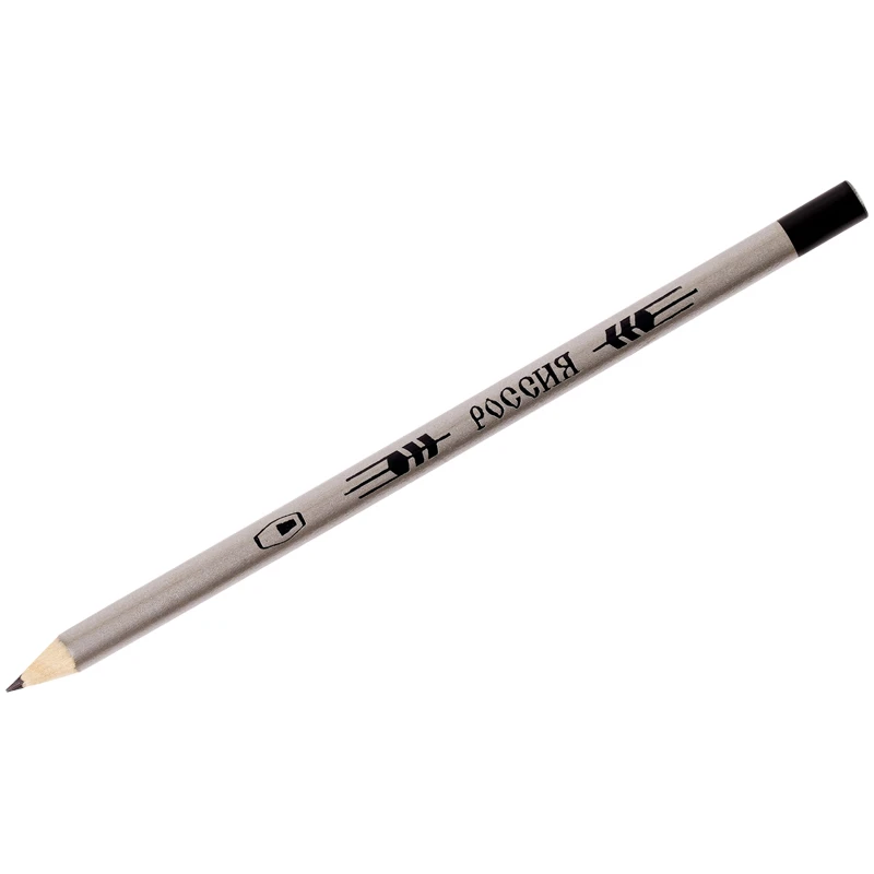 Карандаш чернографитный Красин "Россия" ТМ (HB) круглый, корпус