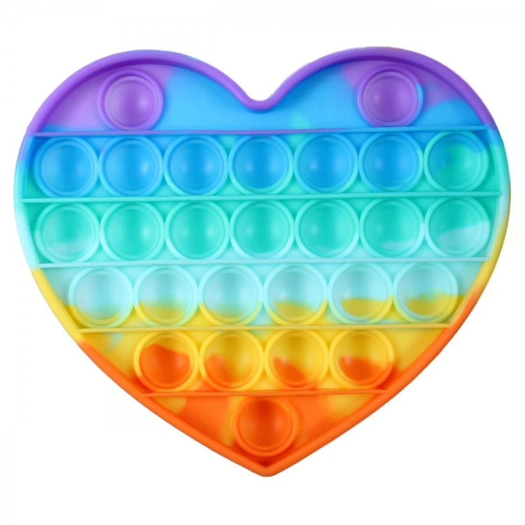 POP It Fidget. Радужное Сердце