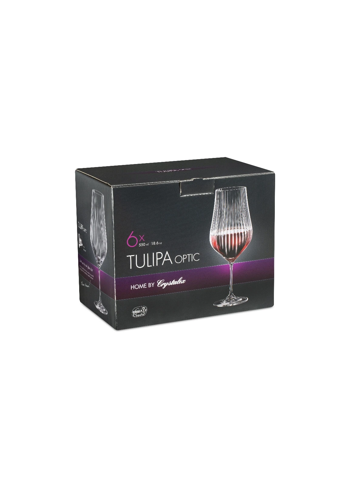 Набор бокалов для вина TULIPA OPTIC 6 штук, 550мл.
