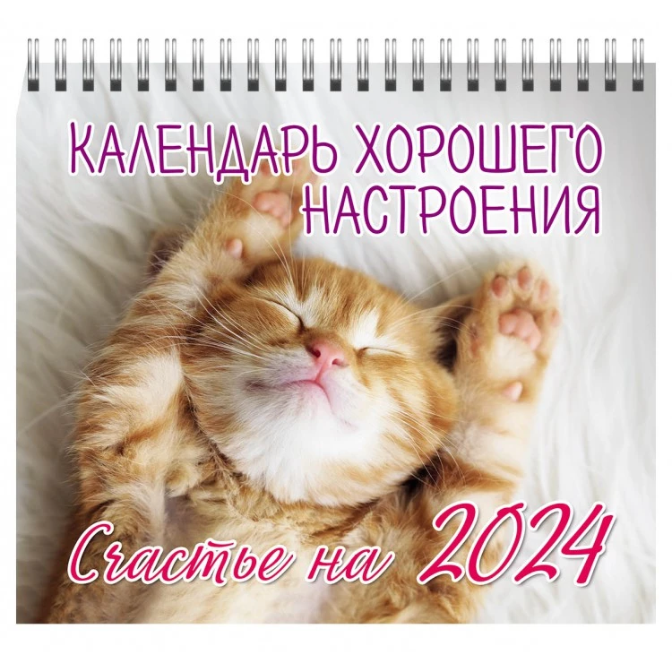 Календарь-домик (евро) «Календарь хорошего настроения. Счастье на 2024 год.